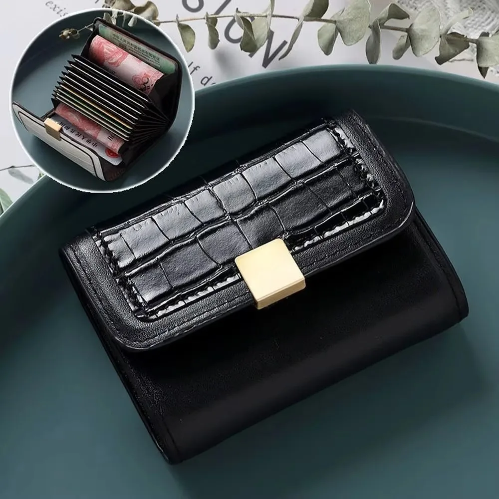 

Portable Crocodile Pattern Women's Wallets Multi-card Slot Large-capacity Card Case Simple PU Leather Coin Purse