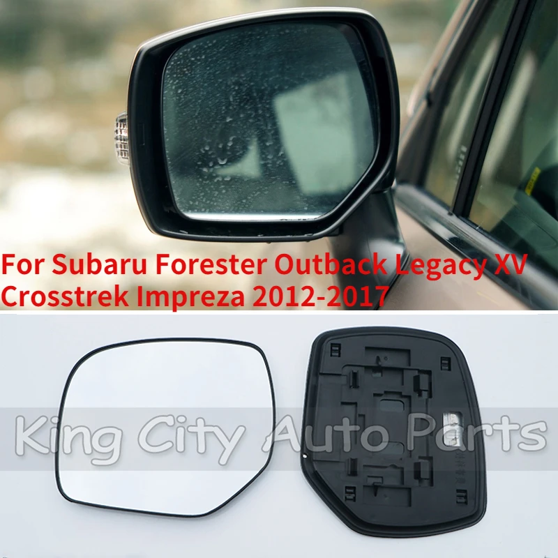 CAPQX With Heating Side Rearview Mirror Glass Lens For Subaru Forester Outback Legacy XV Crosstrek Impreza 2012-2017