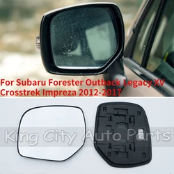 CAPQX With Heating Side Rearview Mirror Glass Lens For Subaru Forester Outback Legacy XV Crosstrek Impreza 2012-2017