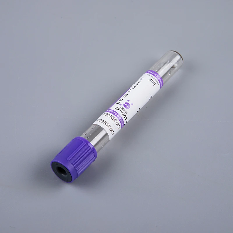 10pcs 2ml/5ml Medical Disposable EDTA-K2 Vacuum Blood Collection Tube With Cap