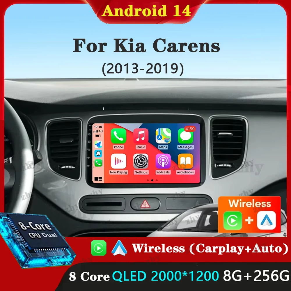 

Android 15 WIFI+4G Auto Carplay GPS For Kia Carens 2013 2014 2015 2016 2017- 2019 Car Radio Multimedia Player Navigation Stereo