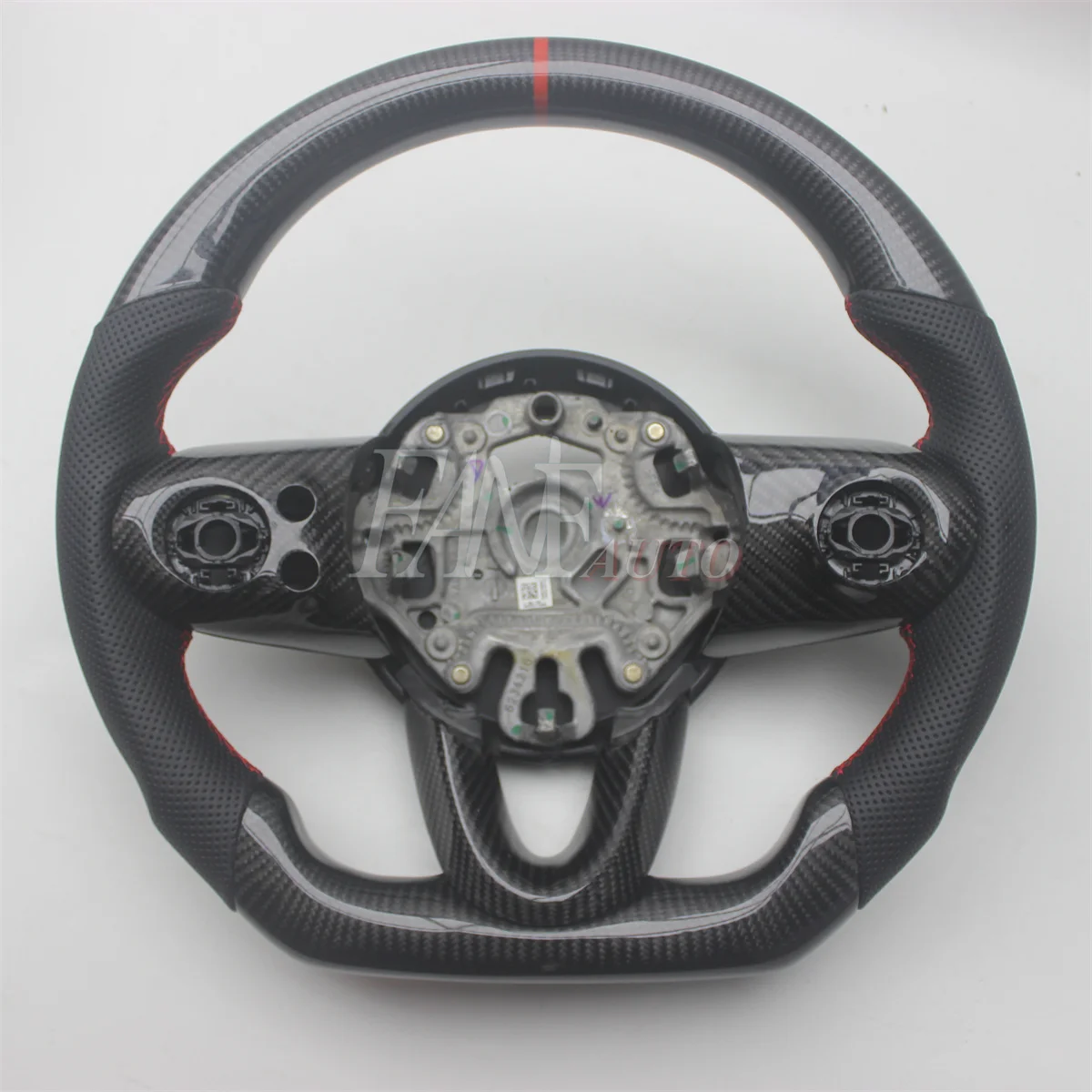 Replacement Real Carbon Fiber Steering Wheel with Leather for BMW MINI F55 F56 F57 F60