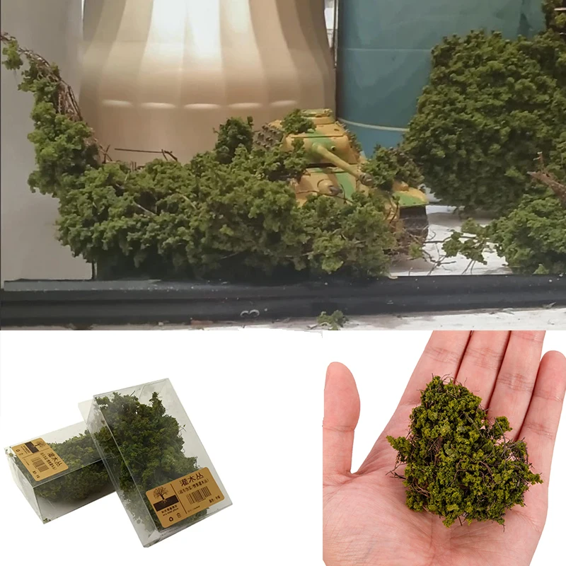 

1Box Simulation Grass Shrub Camouflage Net Vegetation Model DIY Railway Military Garden Scene Building Landscape Decor Material