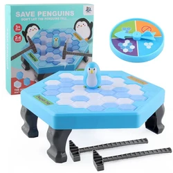 Mini Kids Save Penguin Ice Block Breaker Trap Toys Funny Parent Children Kids Table Game Kids Adult Toy Stress Reliever Decor