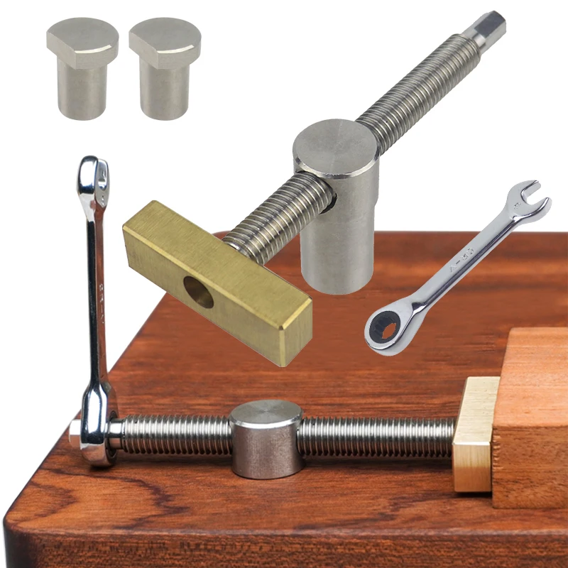 

Woodworking Bench Dog Brake Inserts Workbench Clamps Desktop Fast Fixed Clip Fixture Vise for 19/20mm Hole Carpentry Tools
