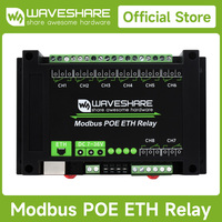 Waveshare 8-ch Ethernet Relay Module, Modbus RTU/Modbus TCP Protocol, PoE Port Communication, with Various Isolation