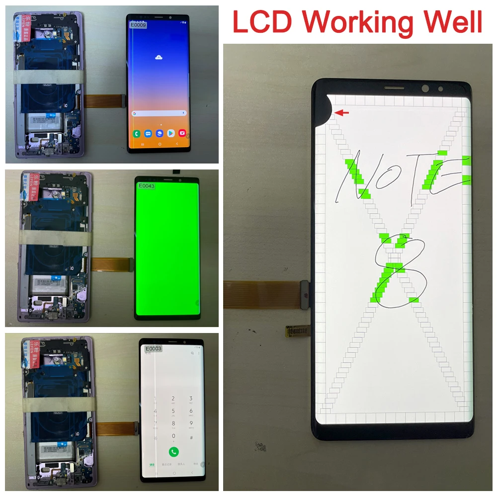 Line spot defect for Samsung Galaxy Note 8 LCD Display 6.3 “ For Touch Screen For Samsung Note8 SM-N950F, N950 Display Point