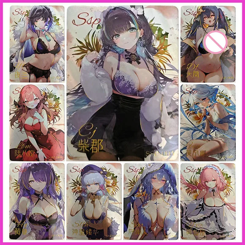 

Аниме История богини Редкая коллекционная карта SSP Yelan Taiho Furina Kamisato Ayaka The Shorekeeper игрушки для мальчиков подарок на день рождения