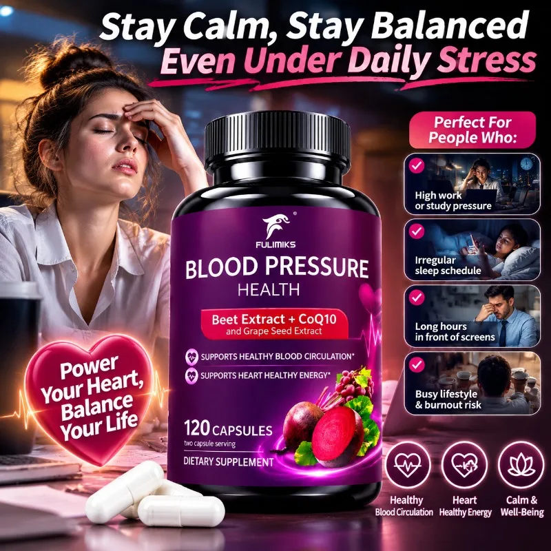 Beet Roots Capsules with CoQ10, Support Blood Pressure, Healthy Blood Circulation & Heart Healthy, Boost Energy Immune System