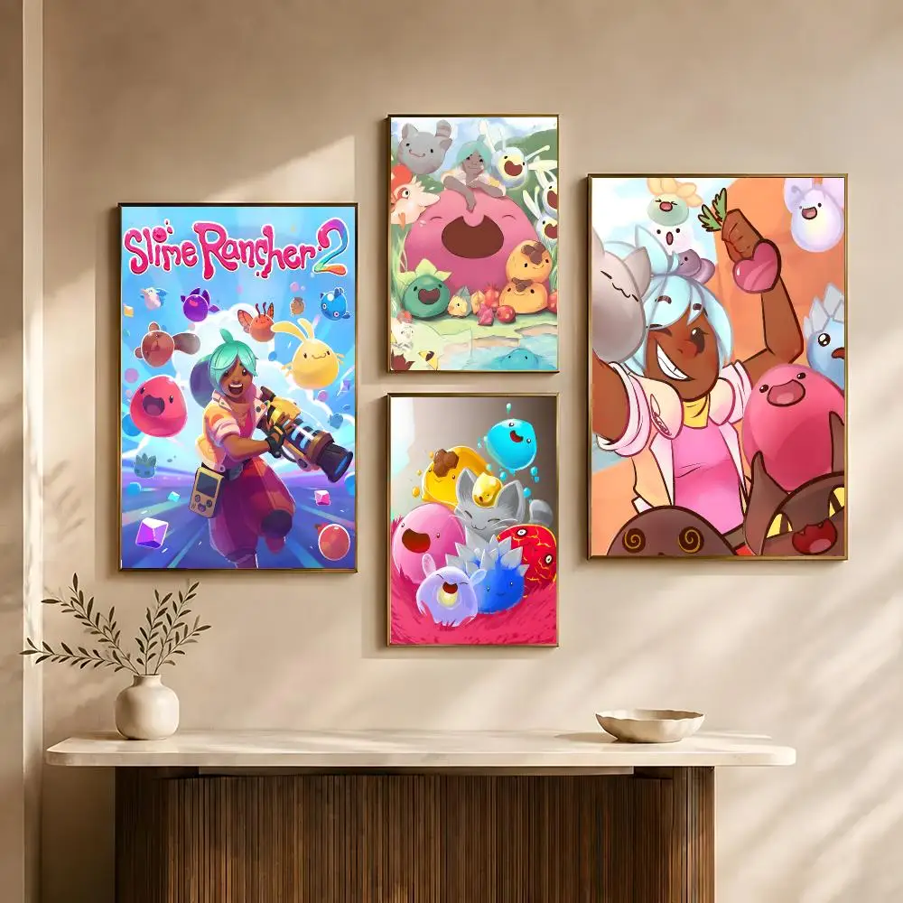 Game Slime Rancher Poster Poster All-match HD Waterproof Self-Adhesive Wall Art Sticker For Home Bedroom