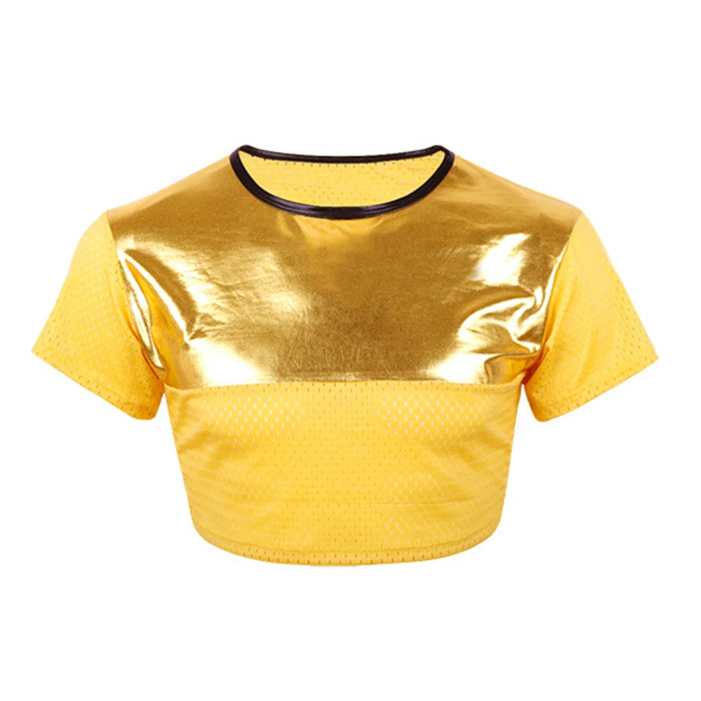 Casual Short Sleeve Mens Mesh Tank Tops Pink Color Regular Length White Color Gold Color Stylish Shiny Tops For Nightlife XL