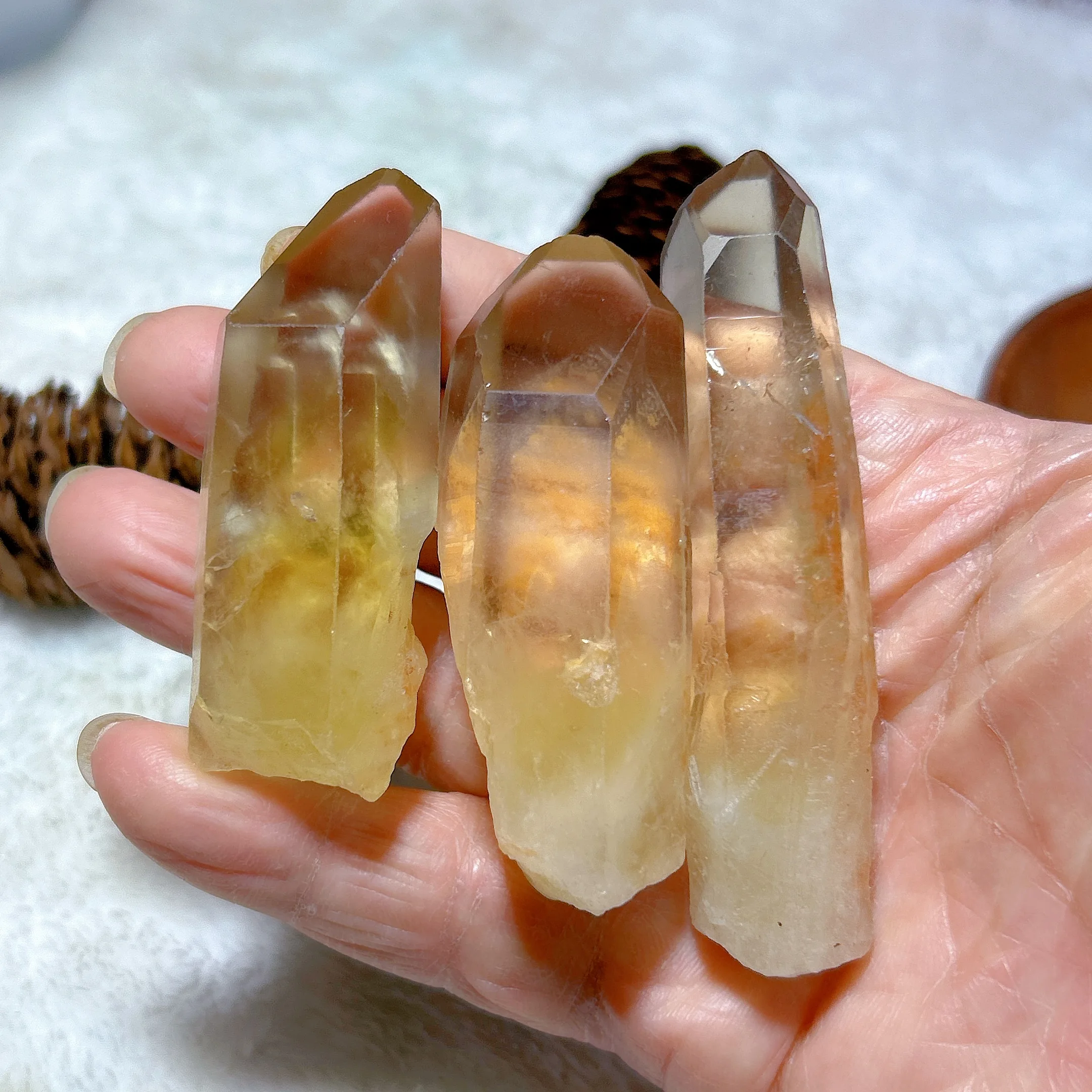 Healing High Quality Natural Crystal Brazil Citrine Specimen Raw Point Mineral Energy Home Decorations Gift