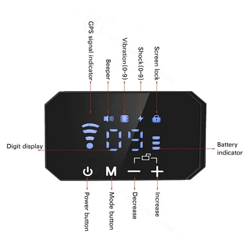 100~3280 Ft Range Electric Dog Training Collar 1000m GPS Dog Fence for Dogs Vibration Sound Shock Rechargeable Waterproof