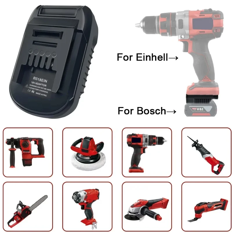 

Для адаптера аккумулятора Bosch 18 В GBA литий-ионные аккумуляторы BAT607 BAT609 BAT610 преобразование в электроинструменты Einhell 18 В электрическая дрель
