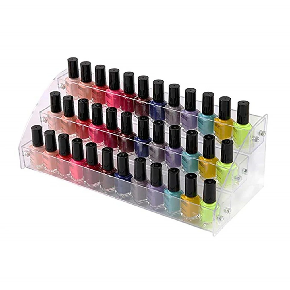 Nail Polish Display Stand Clear Nails Holder Shelf Rack Organizer