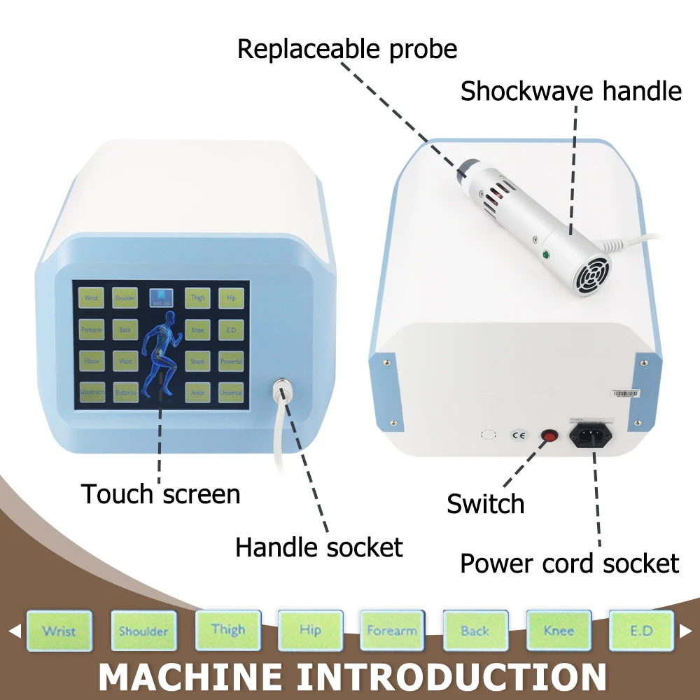 New Shock Wave Therapy Machine With 7 Heads Body Massage Massager Physiotherapy Shockwave Therapy Device Pain Relief