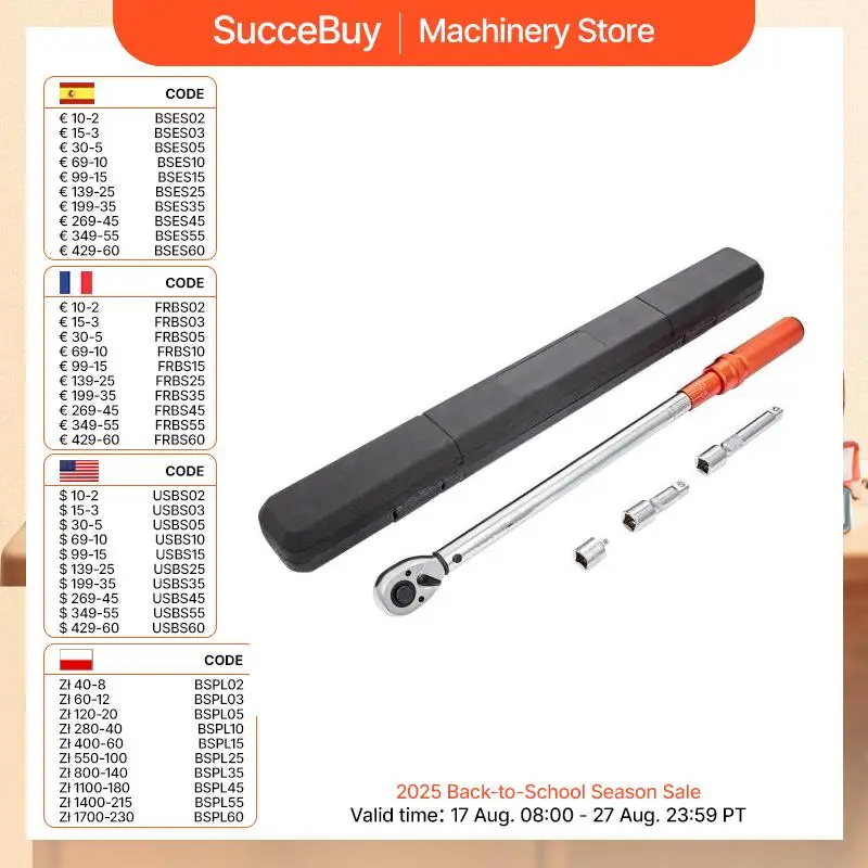 VEVOR 1/2 "1/4" 3/8 "Set di chiavi dinamometriche meccaniche puntatore di precisione utensili manuali chiave dinamometrica officina meccanica strumento di riparazione auto