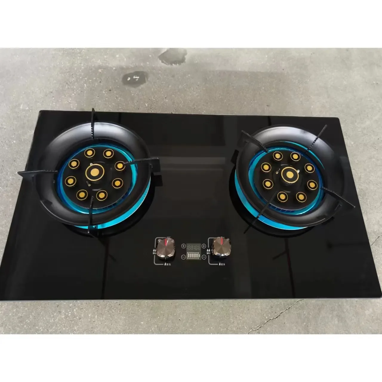 2-Burner Premium Black Glass Panel Electric Cooktop Built-In Home Kitchen Appliances Electronic Ignition Home Cooking Hob Stove