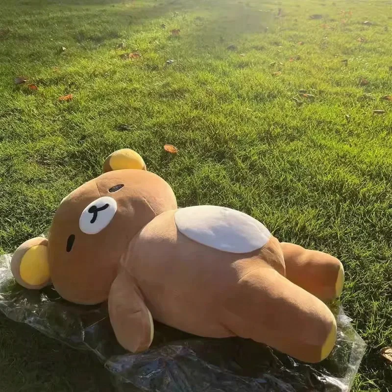 

Kawaii Rilakkuma плюшевая игрушка большого размера, милая мягкая кукла для детей, подарок на день рождения, мягкая приятная мультяшная подушка для обнимания и