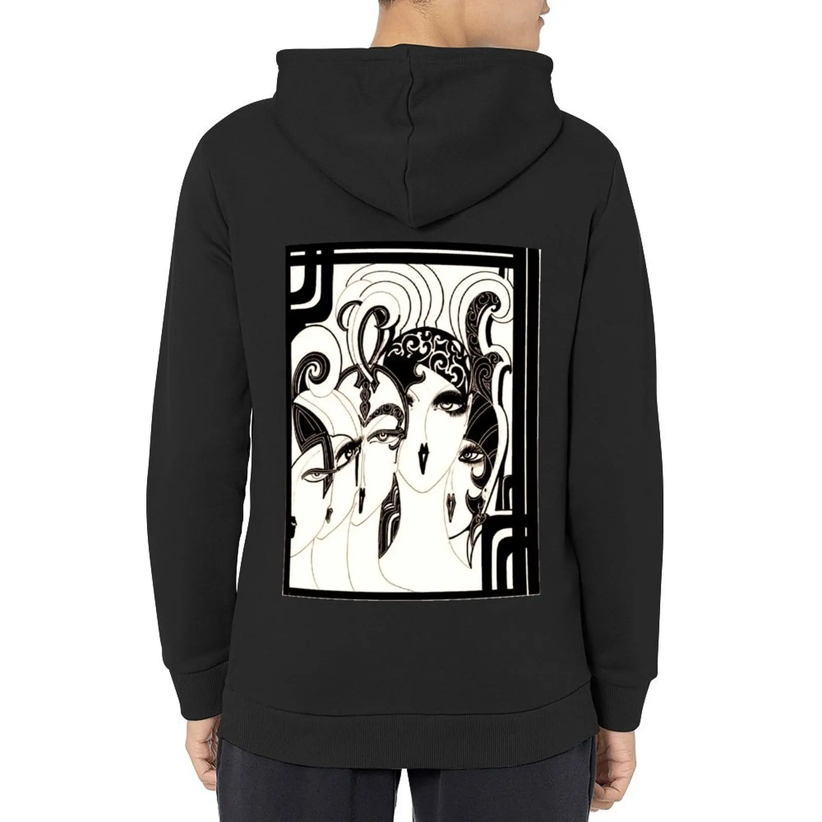 

Art deco mod dollies by Jacqueline Mcculloch House of Harlequin Hoodie mens clothes hooded shirt autumn new products men hoodie