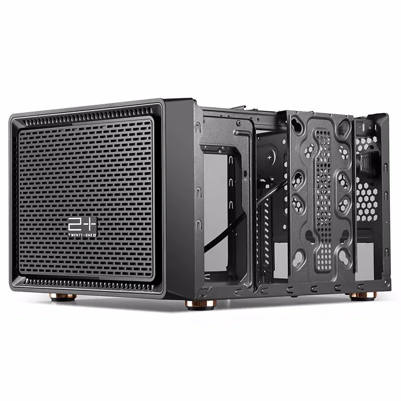 Golden Field Foresee N1 Desktop Computer Case MINI-ITX Mini Chassis Support 18*22CM Motherboard 4 Drive