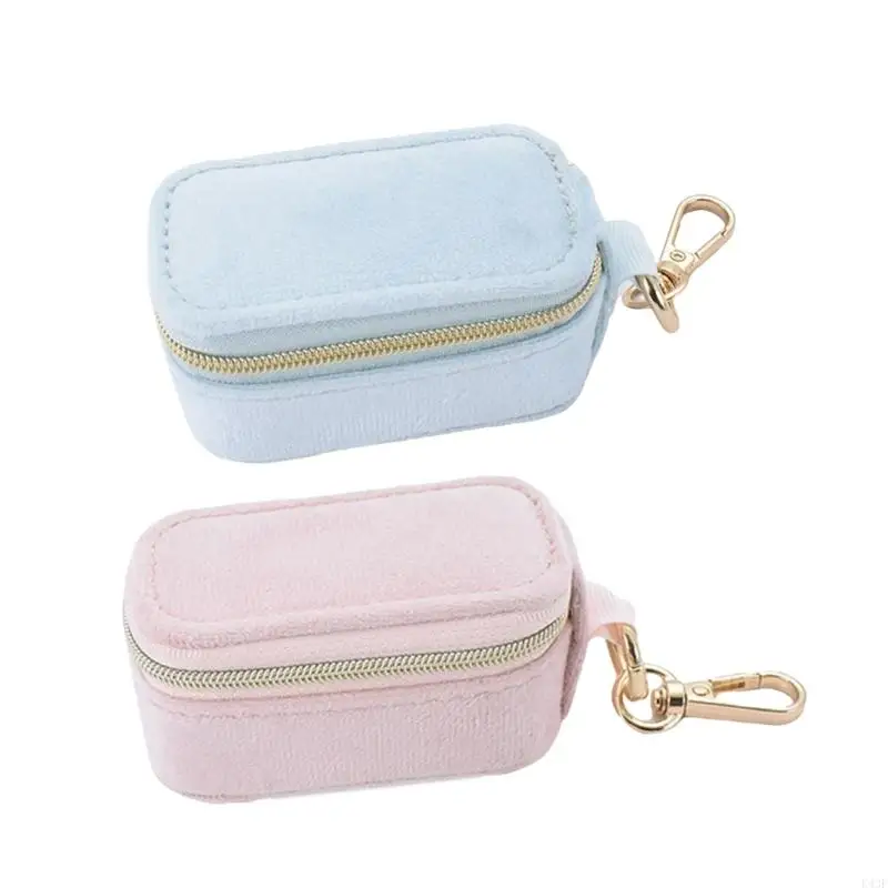 

K43F Convenient Hanging Jewelry Case for Women On The Way OfferingSturdy Flocking Construction and Ample Storage Space