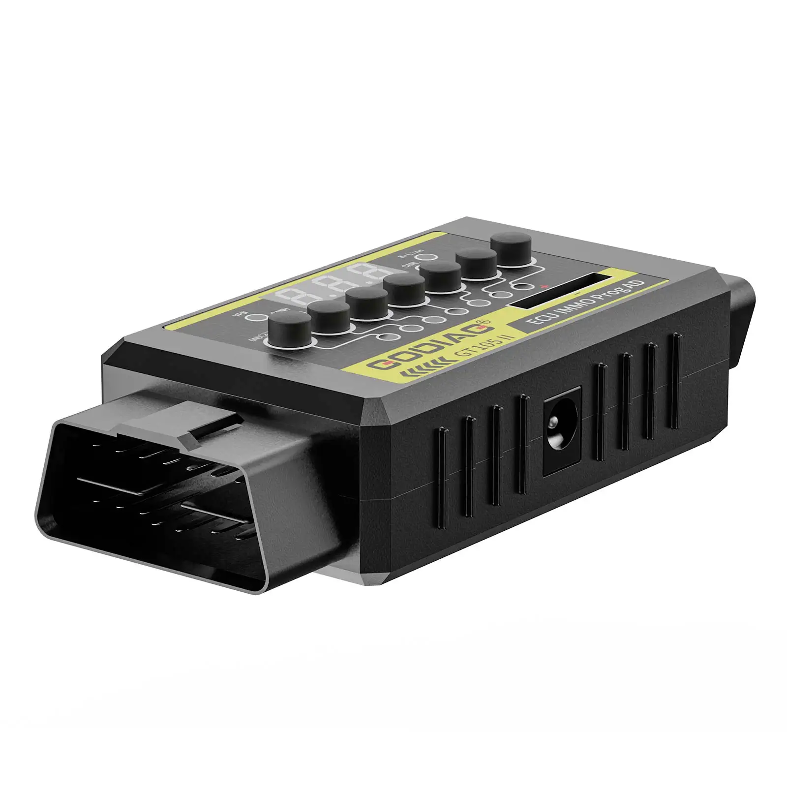GODIAG GT105 II ECU IMMO Prog AD Obd2 صندوق توزيع موصل عرض جهد السيارة بطارية السيارة أقل من 11 فولت إنذار موجه