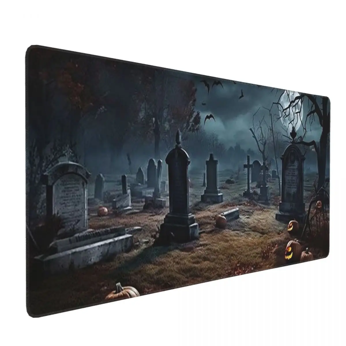 Large Mouse Pad Halloween Pumpkin Castle Graveyard Gamer Laptop Mats Keyboard Carpet Computer Gaming Office Accessories Desk Mat