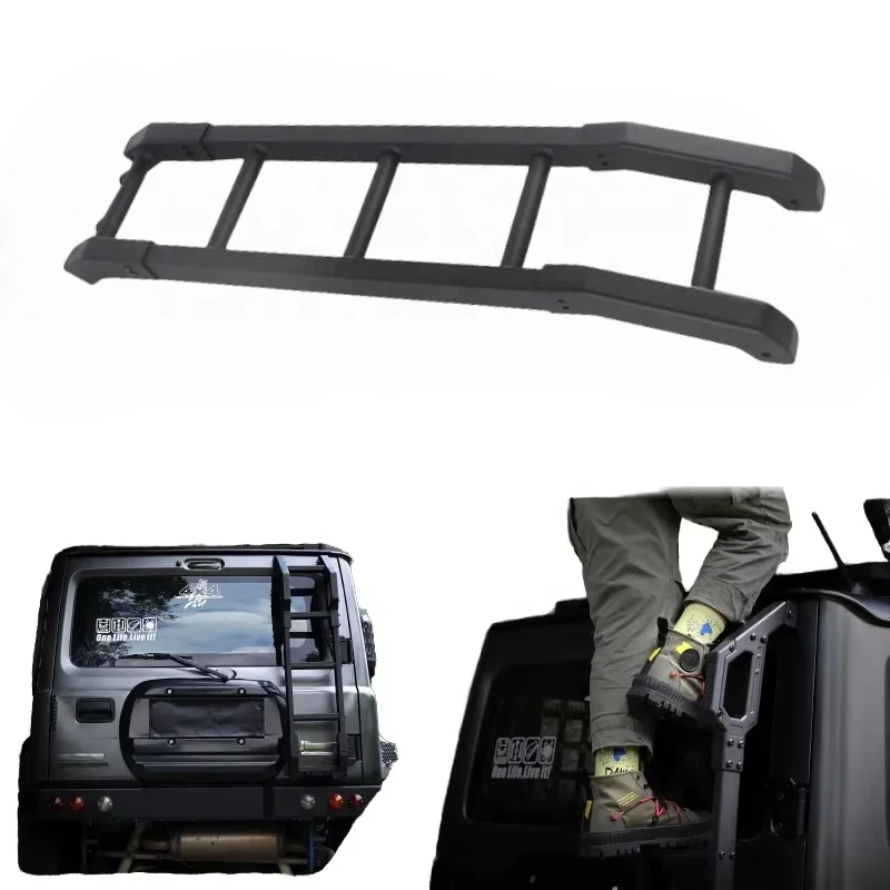 Escada de alumínio exterior de rack automático de alta qualidade para suzuki jimny jb74 jb64 barra de escada traseira de bagagem off-road de luxo
