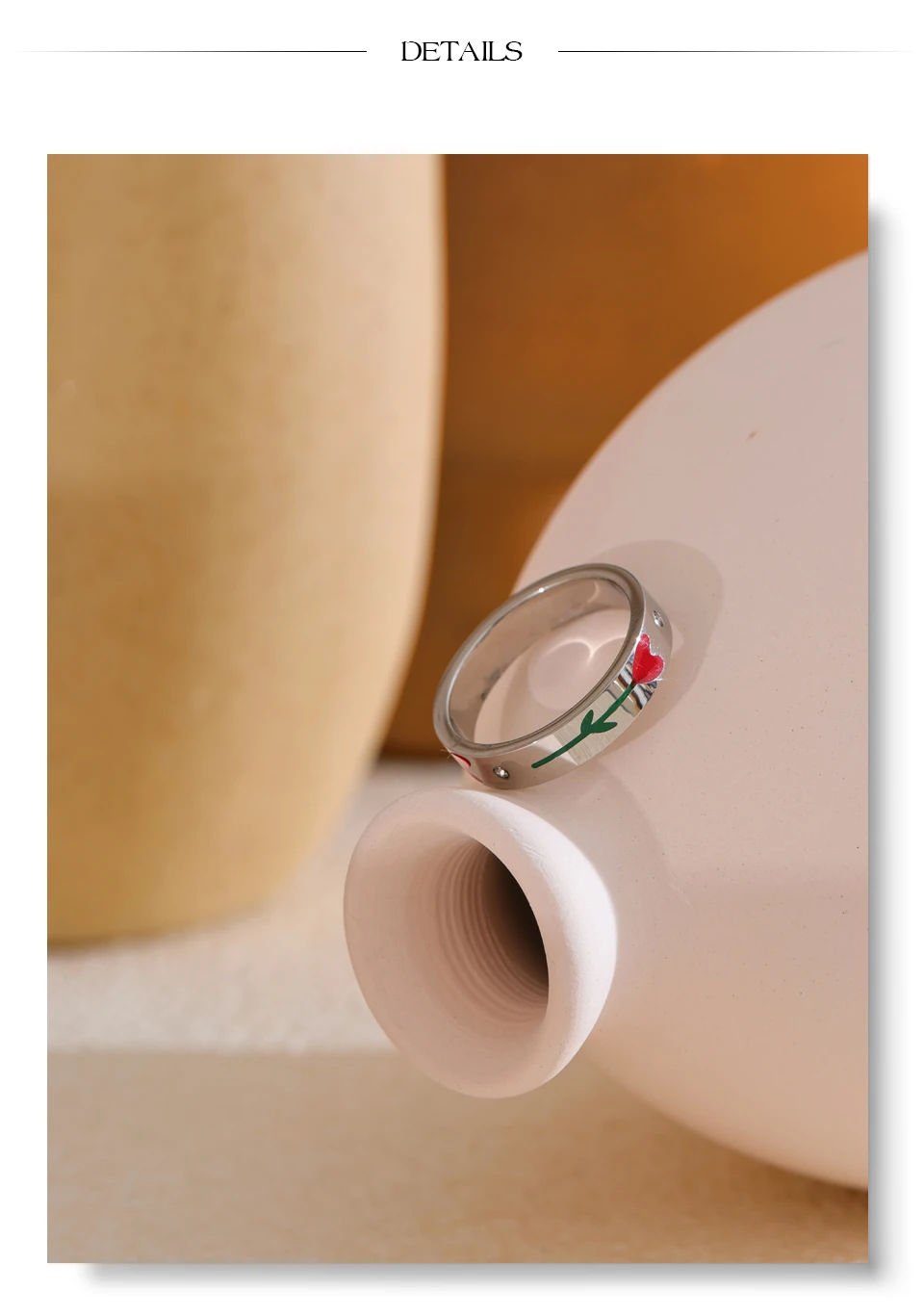 Yhpup # Edelstahl Emaille Blume Farbe Retention Mode Ring Neue Stil Wasserdicht Charme Exquisite Schmuck Großhandel – Detail 11