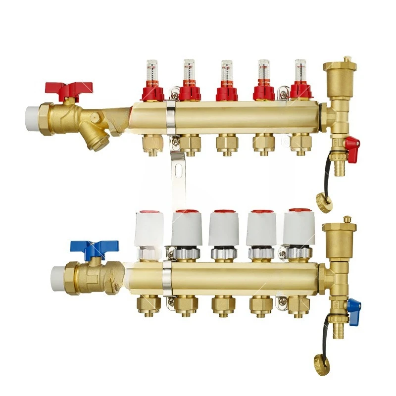 

separator, cross-border, brass water separator, full set of home improvement floor heating temperature control diversity