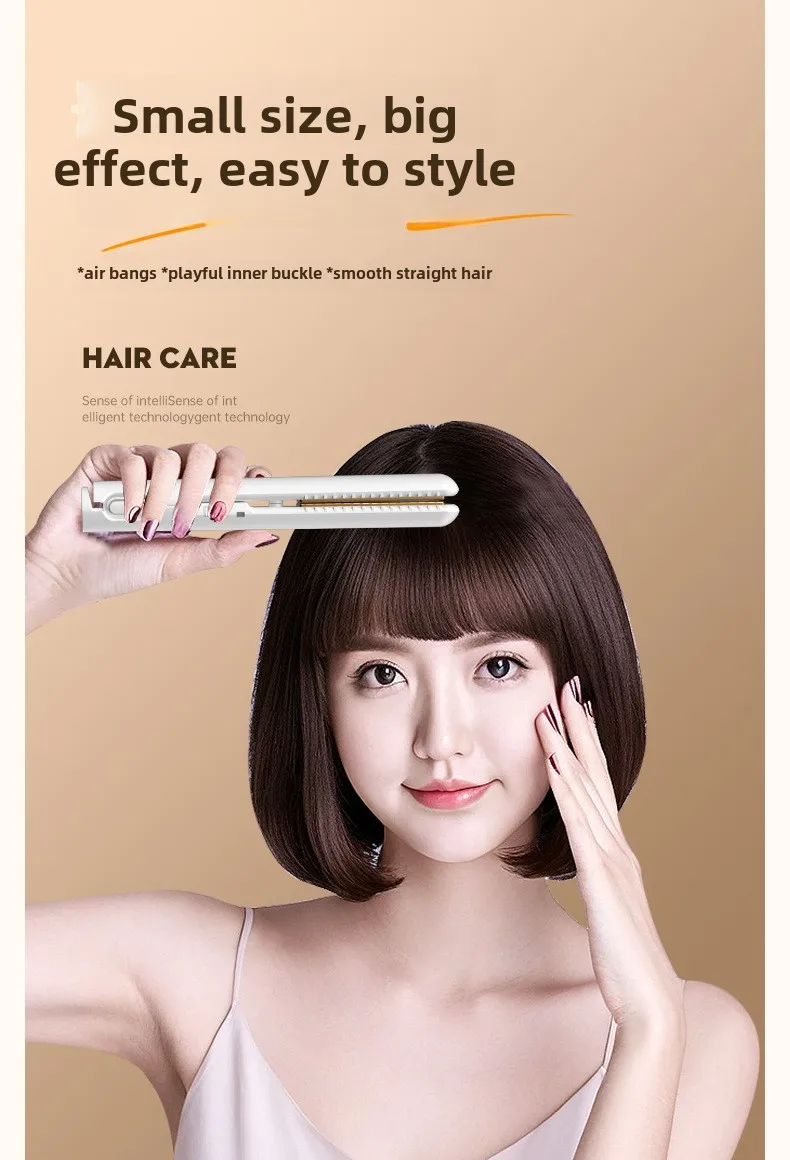 Mini férula pequeña portátil de alta calidad no recargable, alisador de pelo profesional y rizador, herramienta de peinado, rodillos para el cabello