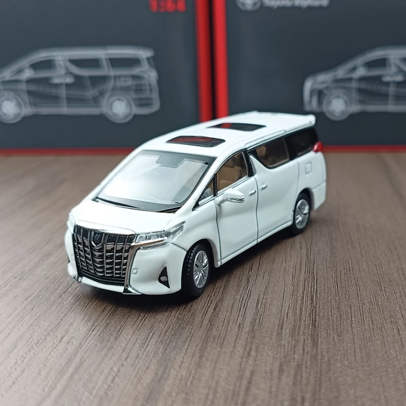 GCD 1:64 Diecast Model Car Alphard White Red Black left Cockpit 1:64 MPV Vehicle With Case Collection Gift for Boys Girls Adult