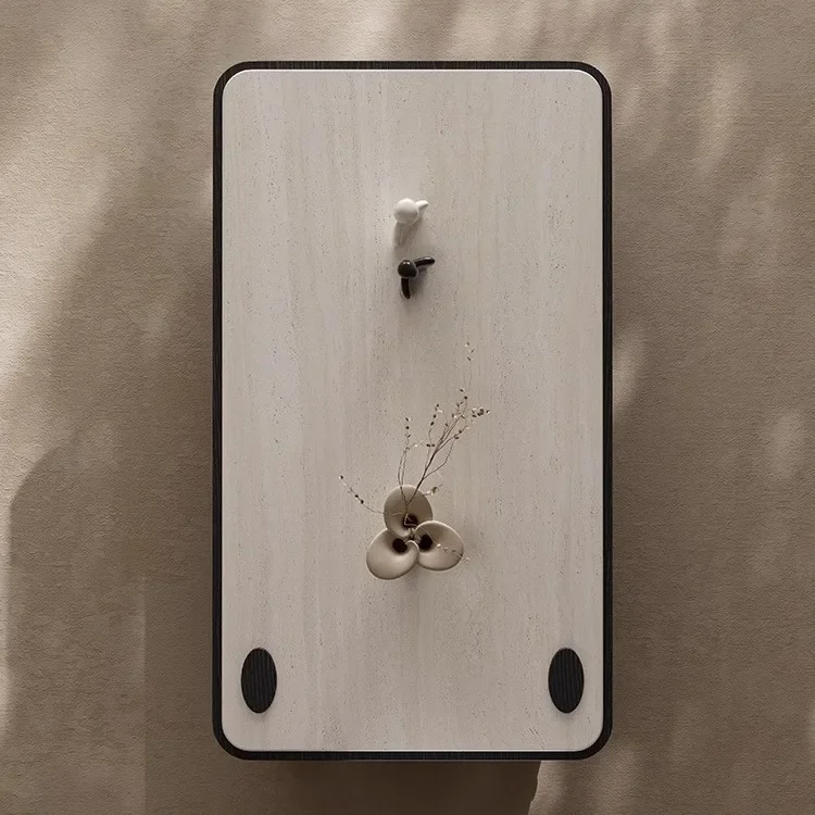 Italien, table basse, pierre microcristalline, simple, salon, ménage, carré, moderne, minimaliste