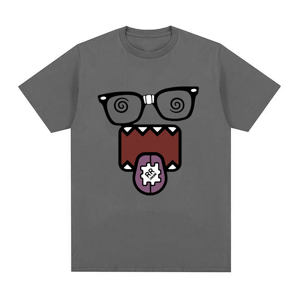 Domo Kun Funny Meme T Shirts Men\'s Women Clothing Cotton Casual T-Shirts Vintage Short Sleeve Oversized T-shirt Tops Streetwear