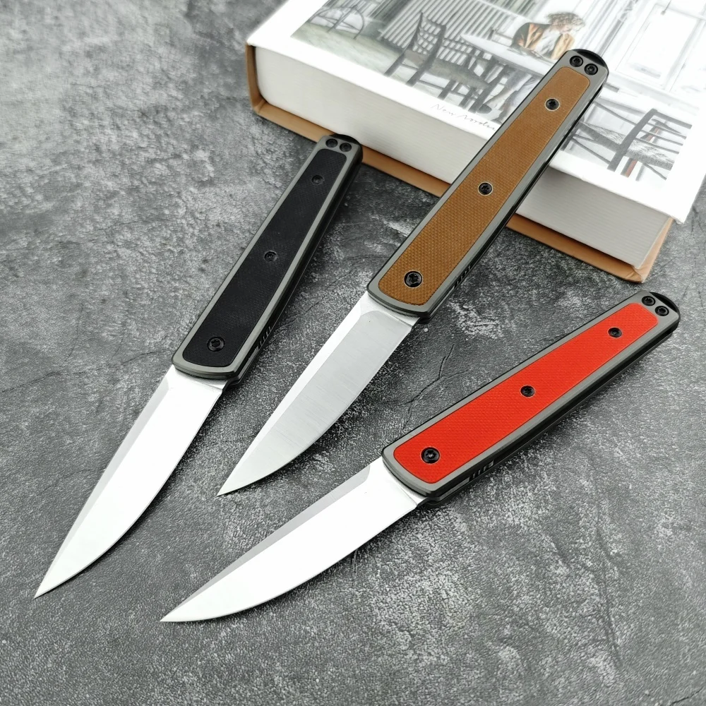 CR 7190 Folding Knife 8Cr13Mov Blade 420 Steel Inlaid G10 Handle High Quality Sharp Outdoor Camping Tactical Knife Survival Tool