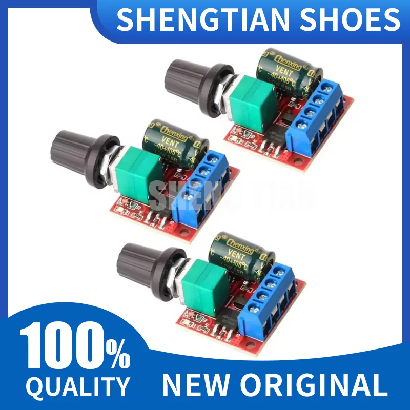 5A Voltage Regulator Mini PWM DC Motor Speed Controller 3V-35V Speed Regulator Control Switch LED Dimmer DC 5V 12V 24V