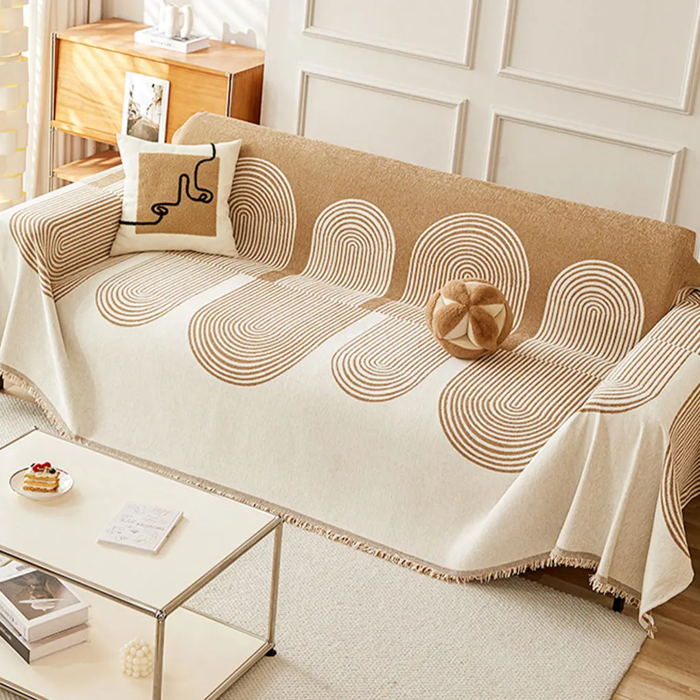 Exquisite Double-sided Printing Sofa Decorative Cover Dustproof Easy Installation Can Be Used On