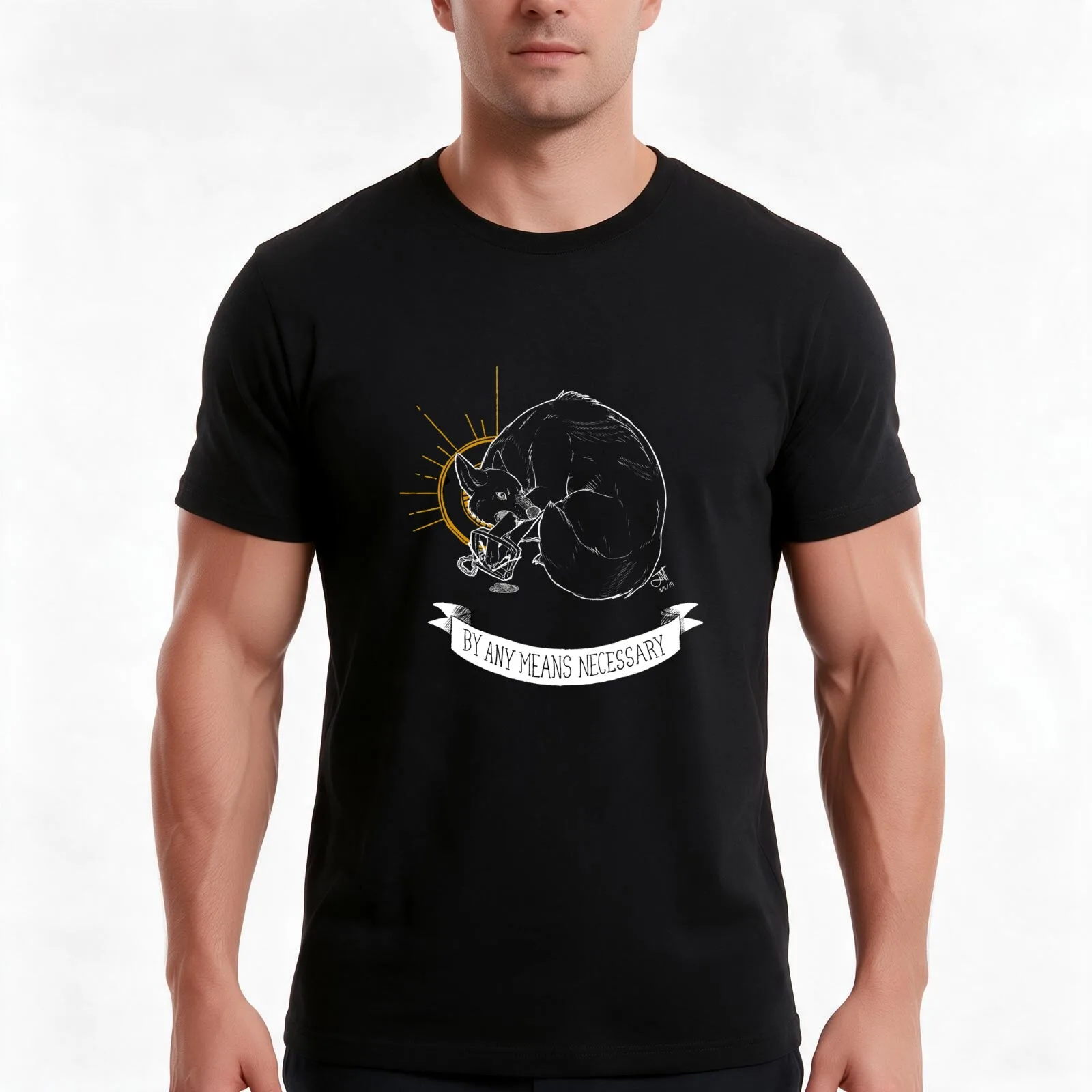 TRASH BLESSINGS - By Any Means Necessary T-Shirt Summer Casual Cotton Tee Oversized Streetwear Tops Vintage Graphic Print