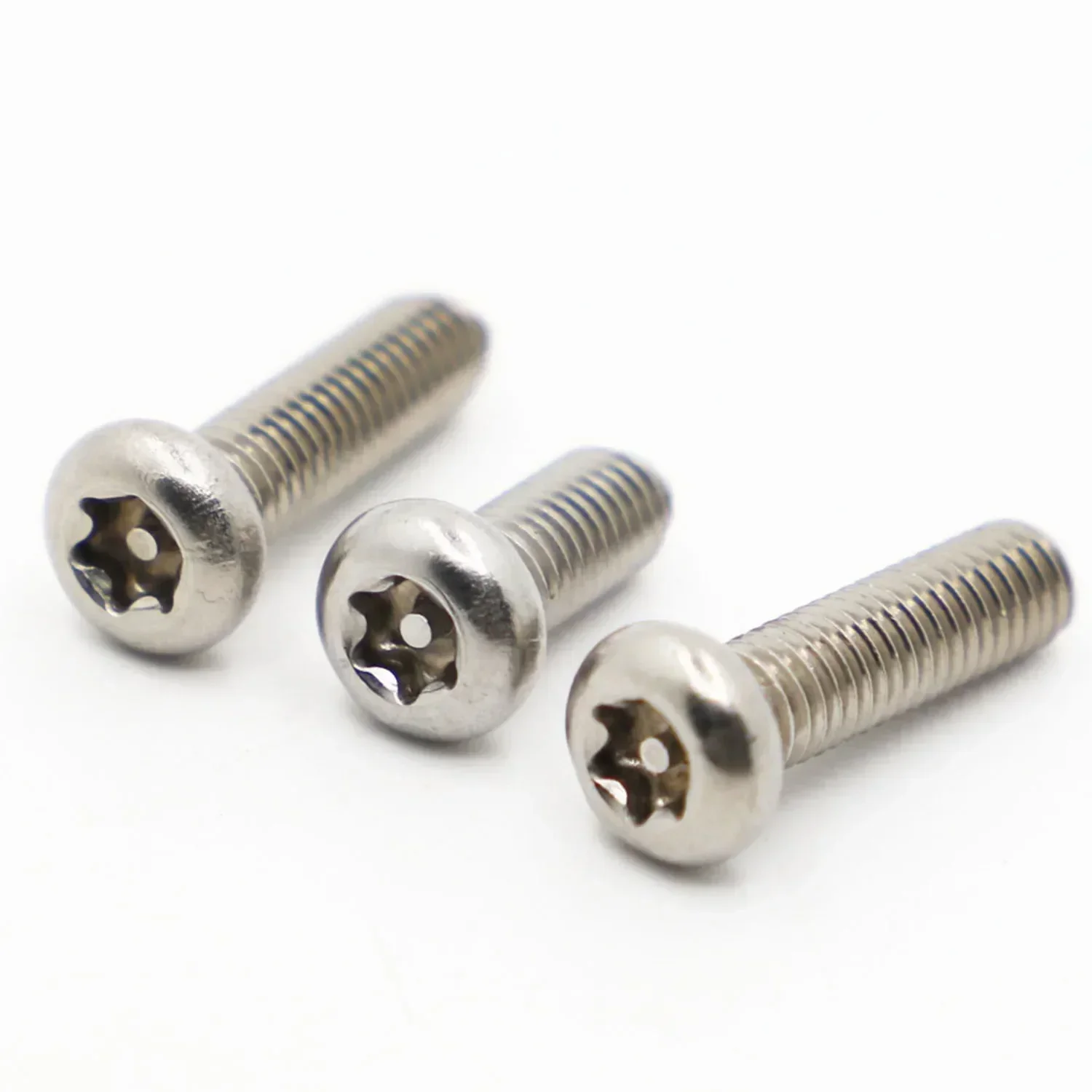 M2 M2.5 M3 M4 M5 M6 M8 M10 304 الفولاذ المقاوم للصدأ ستة الفص توركس زر رأس مستدير مع دبوس العبث برهان الأمن الترباس المسمار #5