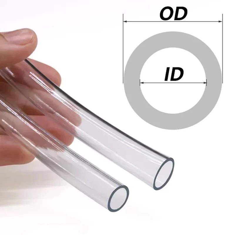 2/5m PVC-Schlauch 2 4 6 8 10 12 14 16 18 20 25mm Aquarium Kunststoffrohr Gartenbewässerung Transparenter Schlauch Abfluss-Klimaanlagen-Pumpenschlauch – Detail 1