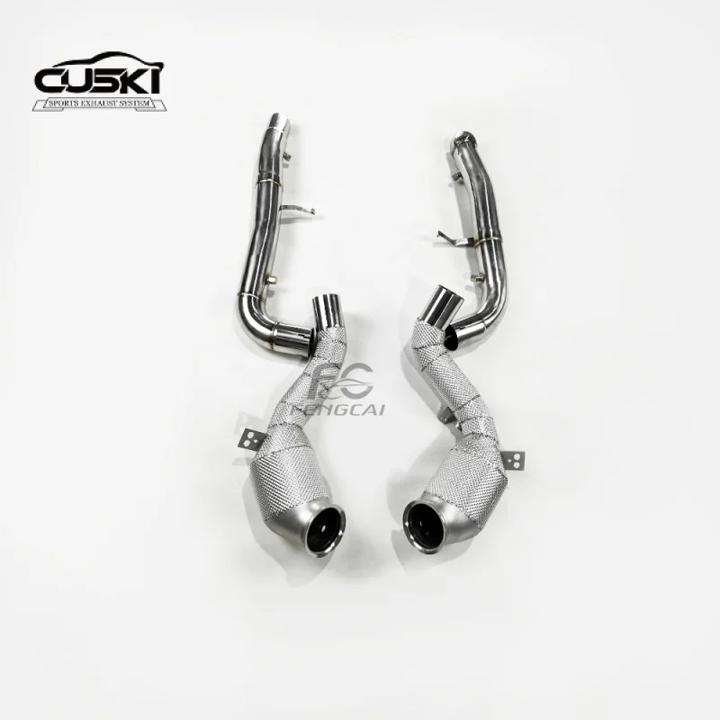 Customizable exhaust FOR Mercedes-Benz AMG M178 C190 GT GTC GTS GTR Exhaust System Upgrade with Straight or 200 Cell  Downpipe