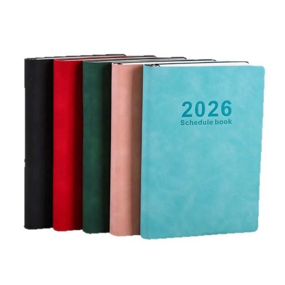 الإنجليزية 2026 جدول مخطط المفكرة 12 شهرا مقاومة للاهتراء a5 جدول أعمال التخطيط دفتر ورقة سميكة بسيطة