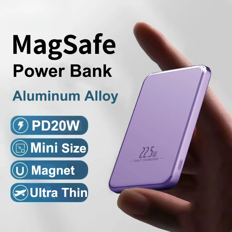 

PD20W Magnetic Power Bank 10000mAh Portable Wireless Fast Charging Powerbank for Magsafe for iPhone 16 15 Pro Max Xiaomi Samsung