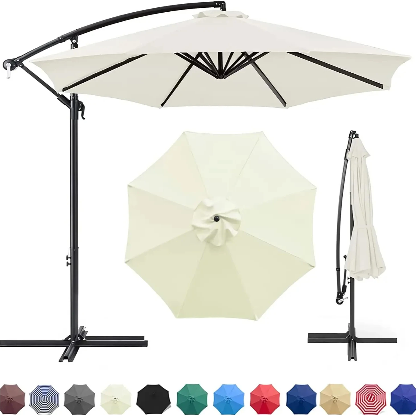 Ersatz-Sonnenschirmhülle 6 Rippen/8 Rippen, Markisen-Sonnenschirm-Stoffbezug, wasserdichter Sonnenschutz für Garten im Freien