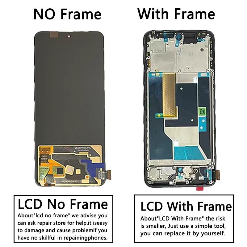 6.67\\\\\\\" Super AMOLED Wyświetlacz do Realme 14T 14 T Ekran Dotykowy Digitizer Panel Zestaw Montażowy RMX5078 Wyświetlacz z Ramką — zdjęcie produktu 3