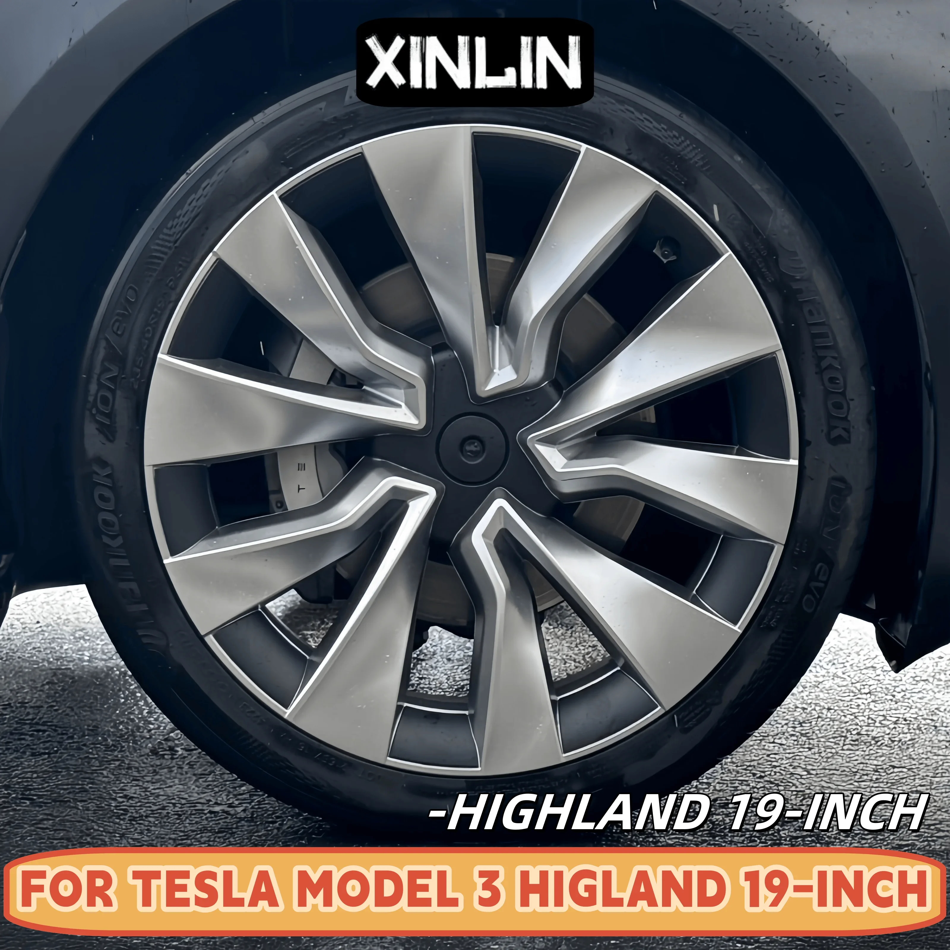 

4PCS 19-Inch Full Rim Wheel Cover for Tesla Model 3 Highland 2024 Performance Hub Caps Replacement Wheel Caps Accessories