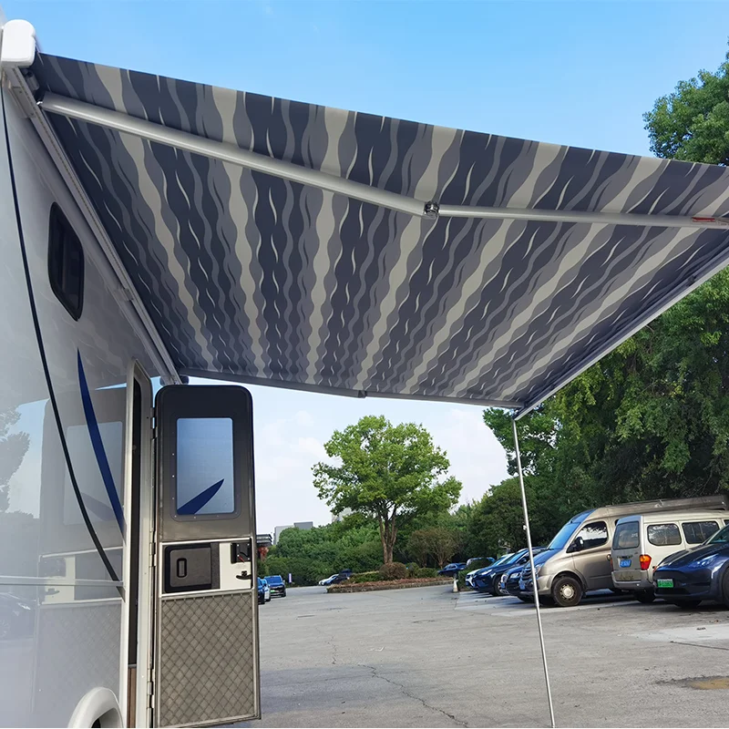 

Caravan Side Mounted Electric Awning Retractable Remote Control RV Cassette Sunshade Canopy for Camper Trailer