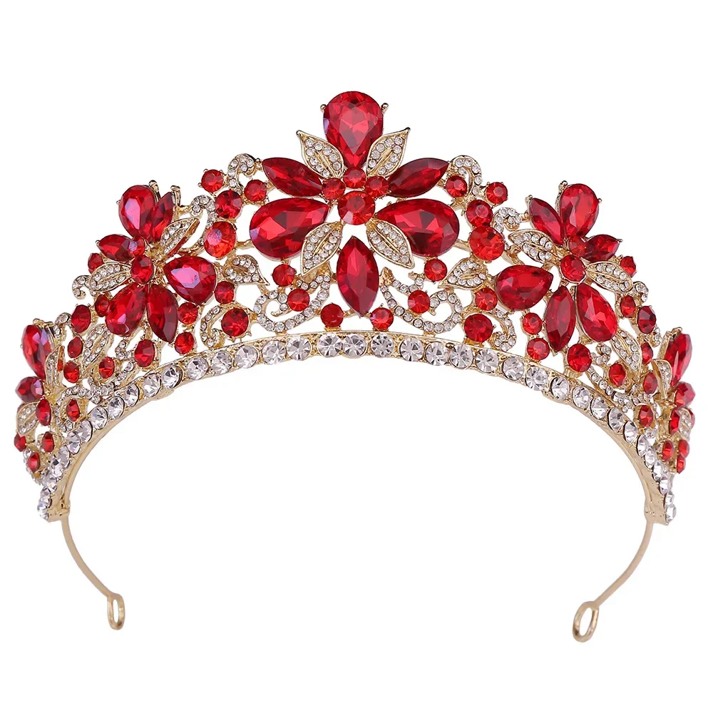 Baroque Crystal Crown Tiara For Women Bride Rhinestone Prom Princess Diadem Bridal Wedding Hair Accessories Jewelry Crown Tiara image 6