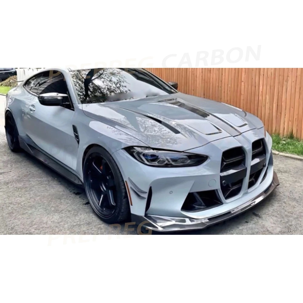 

Carbon Fiber M Style Front Bumper Air Vent Trims Fins Flaps for BMW G80 G82 G83 M3 M4 2021+ FRP Body Kits Accessories